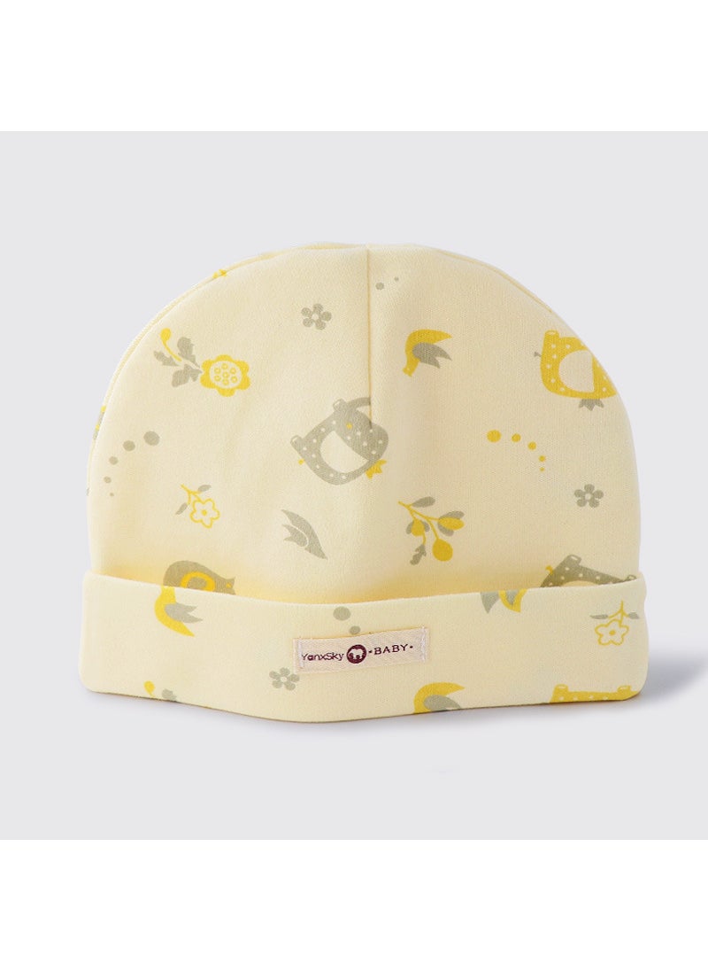 Generic - Baby Hat Spring Autumn Newborn Warm Breathable Cotton Double Layer Infant Cap Winter Without Bones Tether Cap Animal World - Image 1
