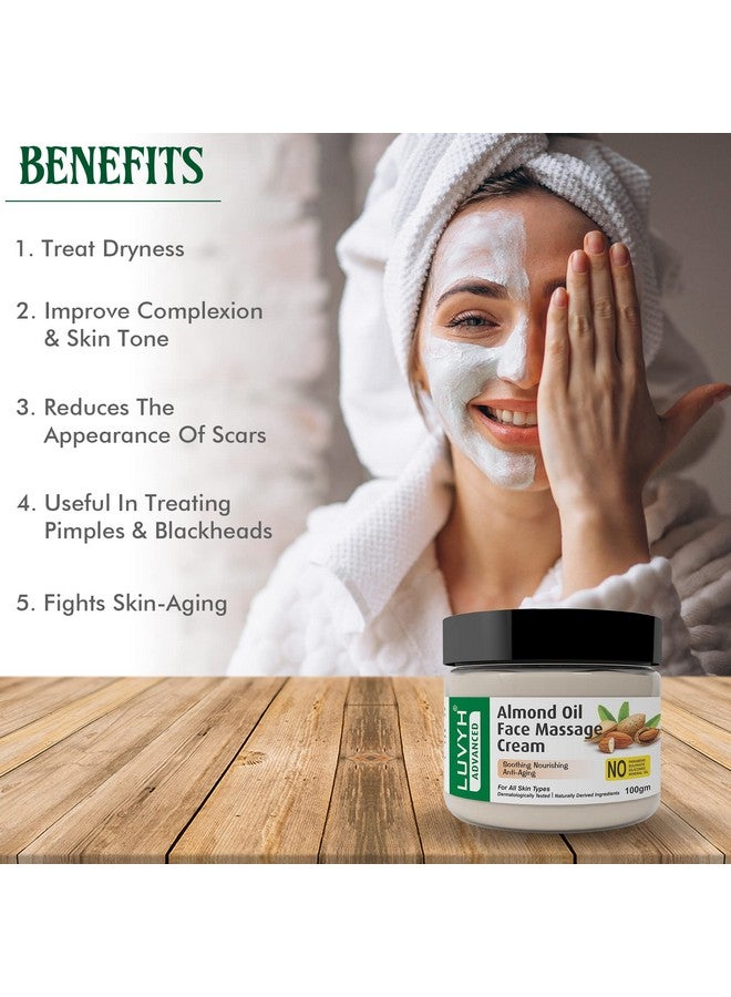 Luvyh Almonds Nourishing Face Massage Cream, For Normal to dry skin | Ultra-Nourishing & Glowing Skin | - Image 3