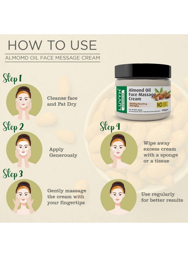 Luvyh Almonds Nourishing Face Massage Cream, For Normal to dry skin | Ultra-Nourishing & Glowing Skin | - Image 5