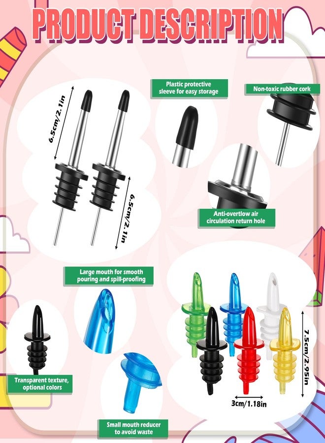 Maxcheck 12 Pcs Plastic Snowcone Syrup Bottles Snow Cone Supplies Empty Plastic Syrup Dispenser with Rainbow Pourer Plastic Long Neck Bottles for Summer Fruit Syrup Party(25 oz) - Image 4