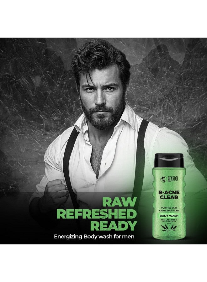 Beardo Body Acne Clear Body Wash for Men 500 ml | With Neem, Tea Tree and Salicylic Acid | Clean Clear Skin | For Body Acne and Skin Purification | B-acne Bodywash for Men - Image 2