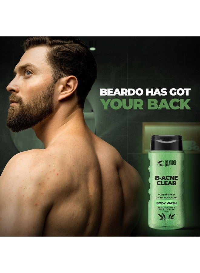 Beardo Body Acne Clear Body Wash for Men 500 ml | With Neem, Tea Tree and Salicylic Acid | Clean Clear Skin | For Body Acne and Skin Purification | B-acne Bodywash for Men - Image 4