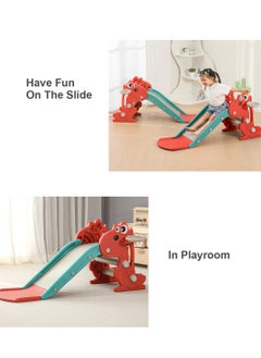 MaBaby Kids Slide Folding Indoor Freestanding Slide Climber Freestanding Basketball Hoop  - Image 4