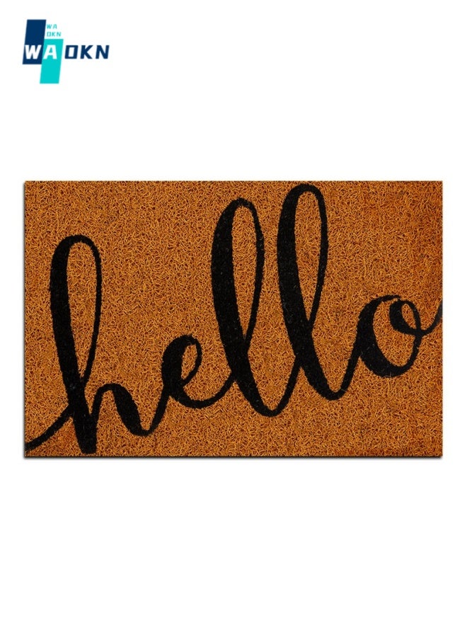 WAOKN Outdoor Rectangular PVC Door Mat, Heavy Duty Front Door Mat, 50 x 80 cm, Non-slip Entrance Mat for Home Entrances, Exterior Entrances, Yards, Floors, Terraces - Image 1