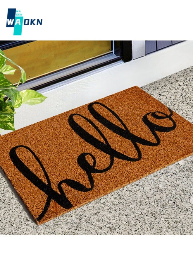WAOKN Outdoor Rectangular PVC Door Mat, Heavy Duty Front Door Mat, 50 x 80 cm, Non-slip Entrance Mat for Home Entrances, Exterior Entrances, Yards, Floors, Terraces - Image 2