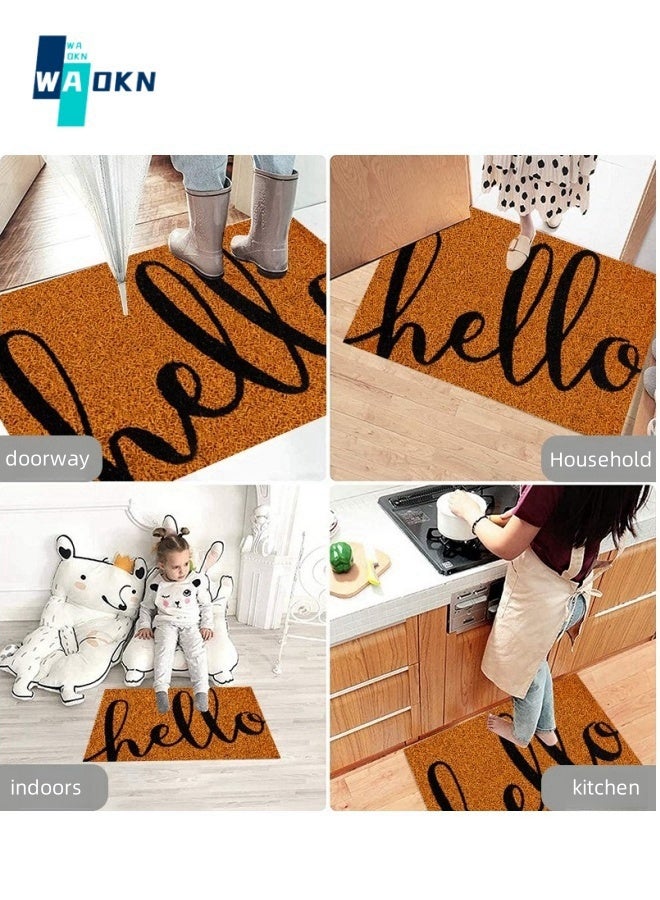 WAOKN Outdoor Rectangular PVC Door Mat, Heavy Duty Front Door Mat, 50 x 80 cm, Non-slip Entrance Mat for Home Entrances, Exterior Entrances, Yards, Floors, Terraces - Image 3