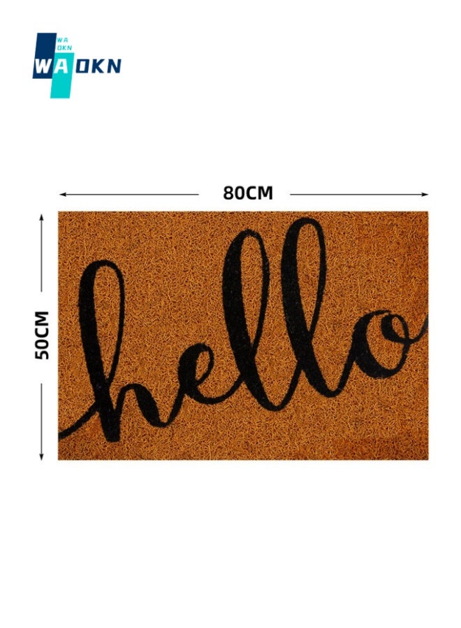 WAOKN Outdoor Rectangular PVC Door Mat, Heavy Duty Front Door Mat, 50 x 80 cm, Non-slip Entrance Mat for Home Entrances, Exterior Entrances, Yards, Floors, Terraces - Image 4