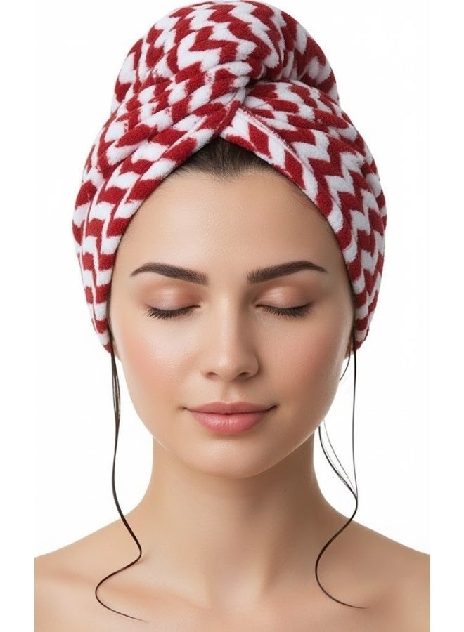 منشفة شعر مايكروفايبر فاخرة لتجفيف الشعر بسرعة – عمامة شعر ناعمة متعددة الاستخدام لتجفيف الشعر وتصفيفه – غطاء شعر أنيق وناعم للعناية بالشعر أثناء النوم – خفيفة، مريحة، مضادة للهيشان والتقصف – تصميم عصري فاخر يناسب النساء والبنات - Image 1