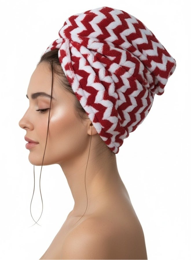 منشفة شعر مايكروفايبر فاخرة لتجفيف الشعر بسرعة – عمامة شعر ناعمة متعددة الاستخدام لتجفيف الشعر وتصفيفه – غطاء شعر أنيق وناعم للعناية بالشعر أثناء النوم – خفيفة، مريحة، مضادة للهيشان والتقصف – تصميم عصري فاخر يناسب النساء والبنات - Image 2