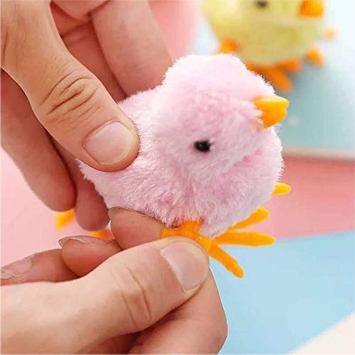 CICITOYWO Bunny and Jumping Chick Wind Up Toys Novelty Chicken Hopping Windup Toy for Kids Toddlers Adult Easter Egg Hunt Basket Stocking Stuffers Party Favors Goody Bag Fillers Gifts (Colorful-1) - Image 3