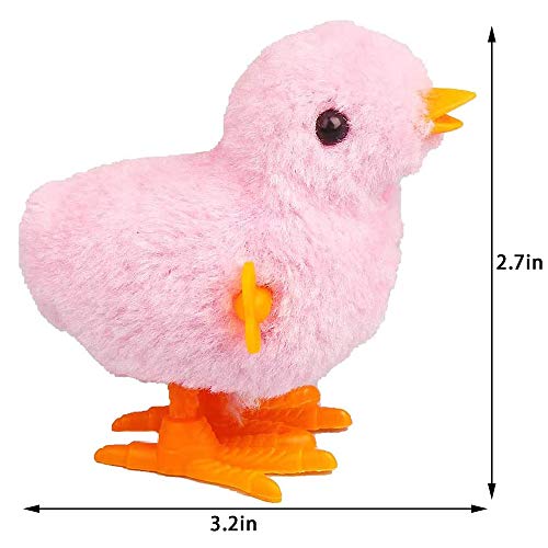 CICITOYWO Bunny and Jumping Chick Wind Up Toys Novelty Chicken Hopping Windup Toy for Kids Toddlers Adult Easter Egg Hunt Basket Stocking Stuffers Party Favors Goody Bag Fillers Gifts (Colorful-1) - Image 2