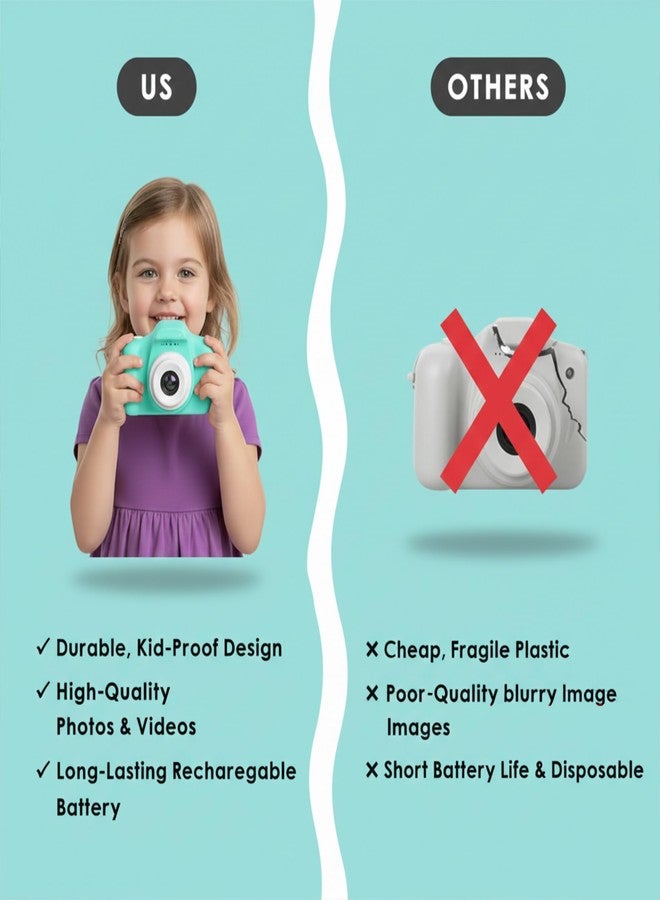 سنابترون كاميرا سنابترون الرقمية للأطفال، بدقة 3 ميجابكسل وفيديو عالي الوضوح 1080 بكسل، مع شاشة IPS بحجم 2 بوصة وسعة تخزين 32 جيجابايت | ألعاب كاميرا صغيرة قابلة لإعادة الشحن عبر منفذ USB للأطفال | ألعاب تعليمية للأولاد والبنات من 7 إلى 14 سنة (أخضر) - Image 4
