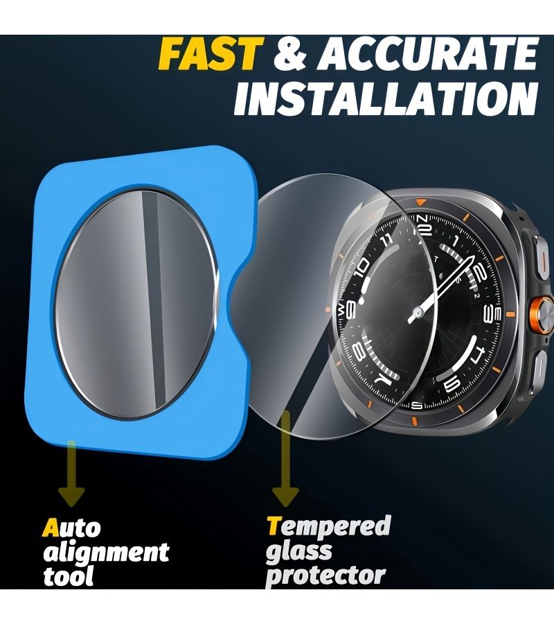 For Galaxy Watch 6 Classic 43mm 3 Pack HD Tempered Glass Screen Protector Auto Alignment Kit - Image 5
