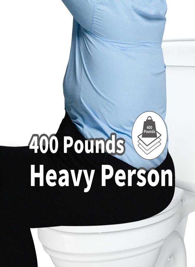 RT مقعد مرحاض R&T مطول ببطء إغلاق، ثقيل الوزن، مقعد مرحاض قياسي، سهل التركيب، سهل الإزالة، بلاستيك أبيض B1130 - Image 3