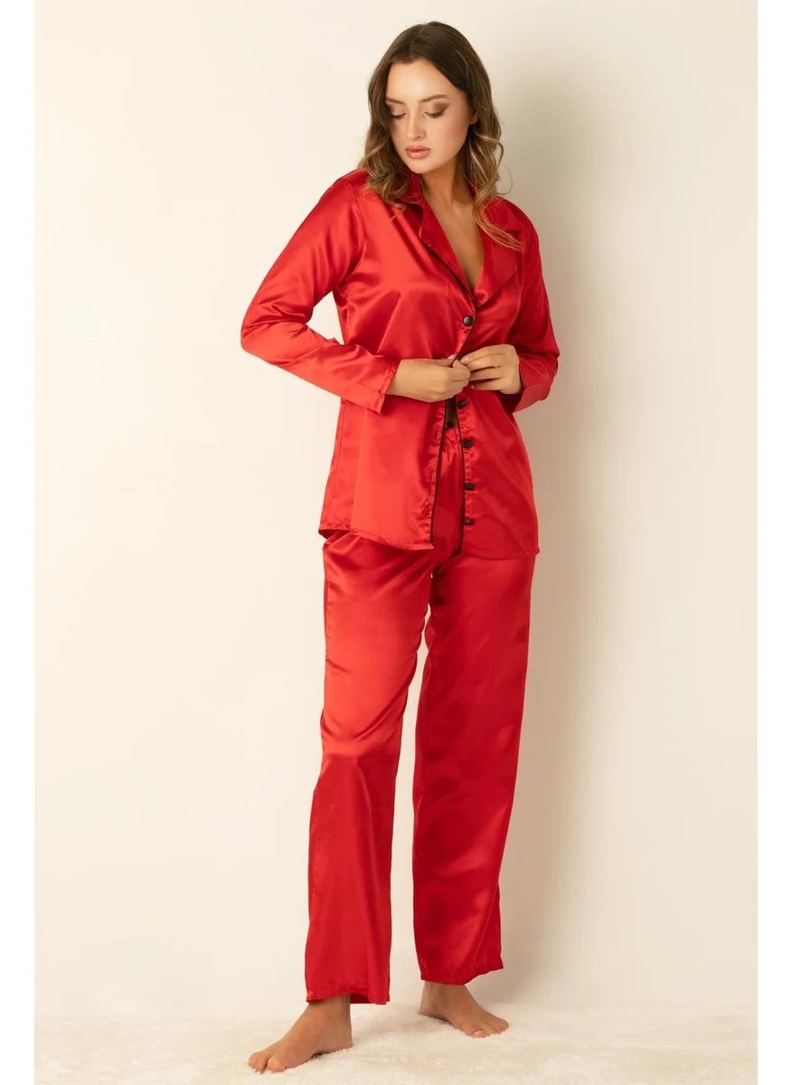 DoReMi Long Sleeve Satin Pajamas Set