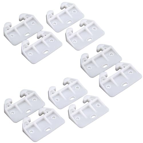 ONESWI 10 Pieces Plastic Drawer Guides Drawer Track Guides Replacement Parts Drawer Rail for Dressers Hutches and Drawer Systems - Image 2