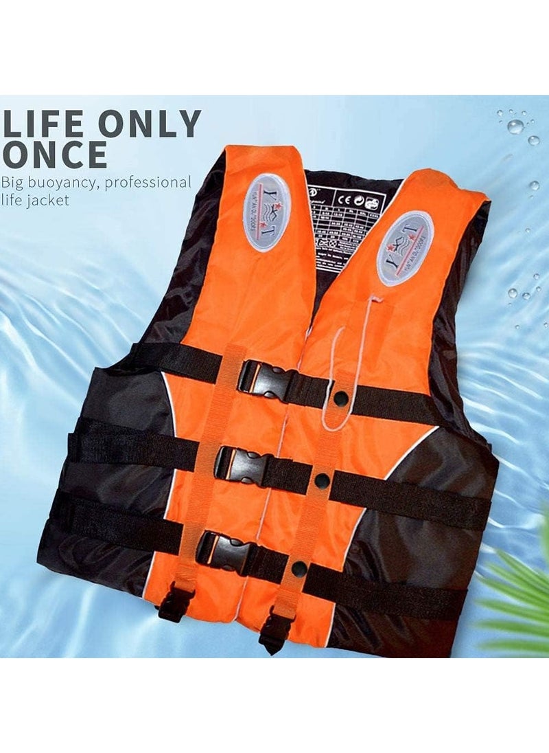 REBENUO Life Jacket Safety Vests Water Suit Kayak Boating Swimming Surfing Drifting Gear Size {M} .45 to 60 Kg (orange)  - Image 3