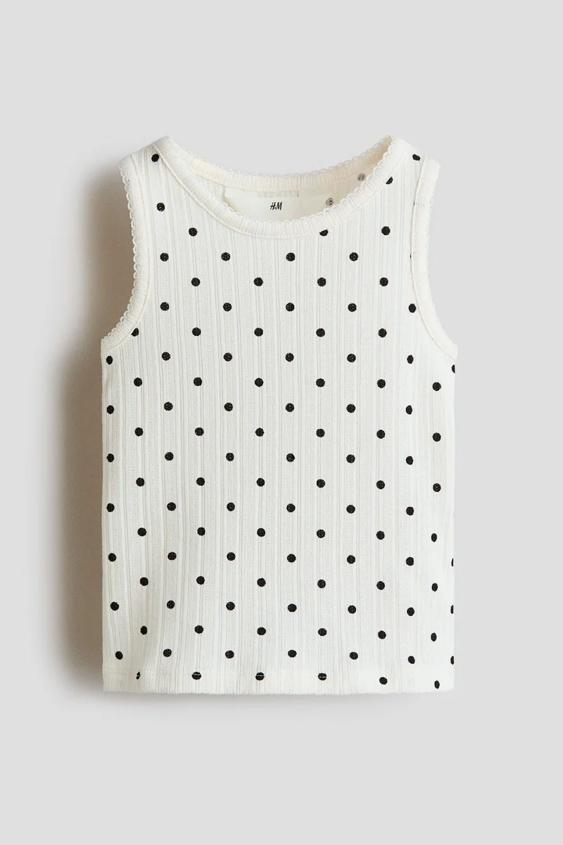 H&M Pointelle jersey vest top