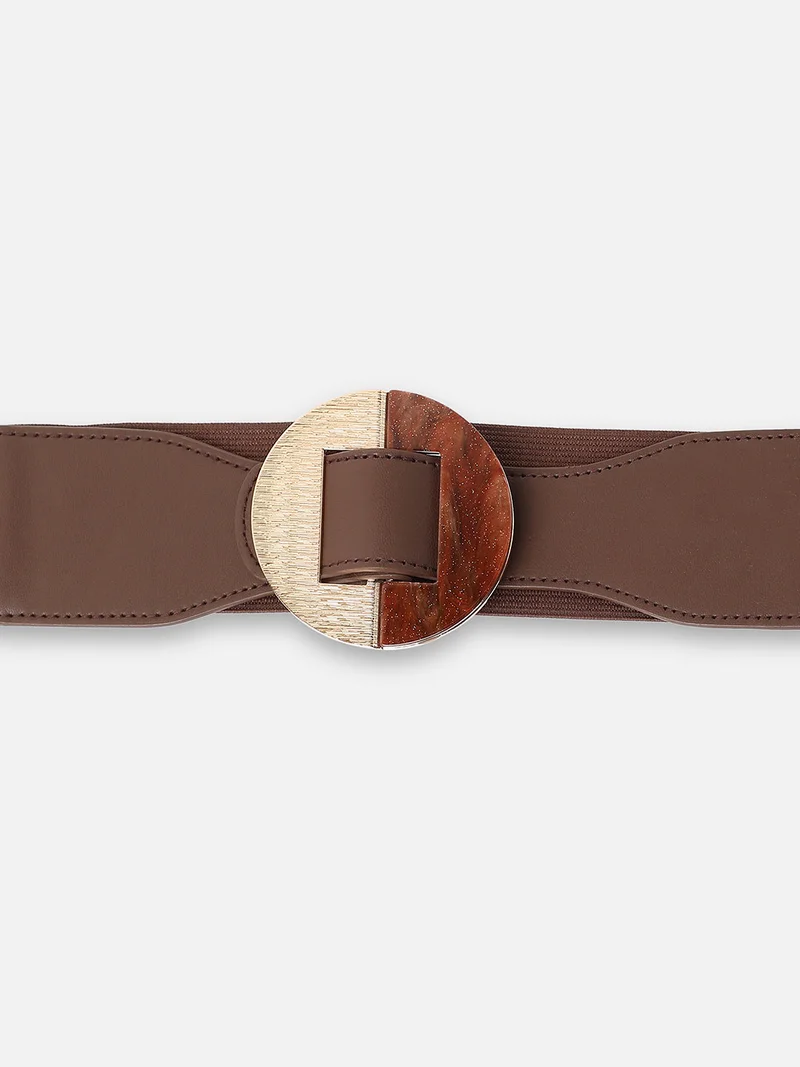 Haute Sauce Brown Solid Waist Belt