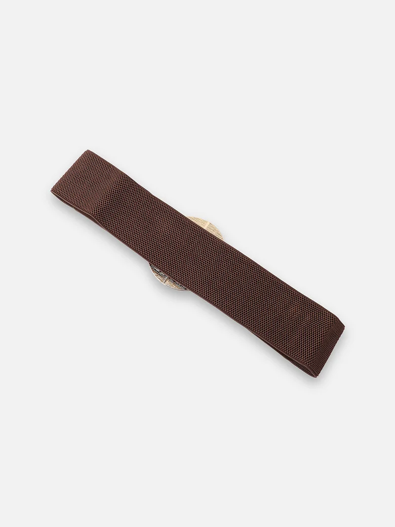 Haute Sauce Brown Solid Waist Belt