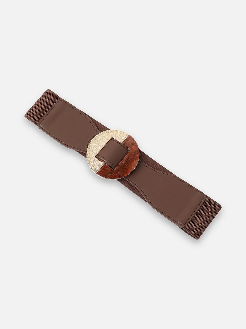 Haute Sauce Brown Solid Waist Belt
