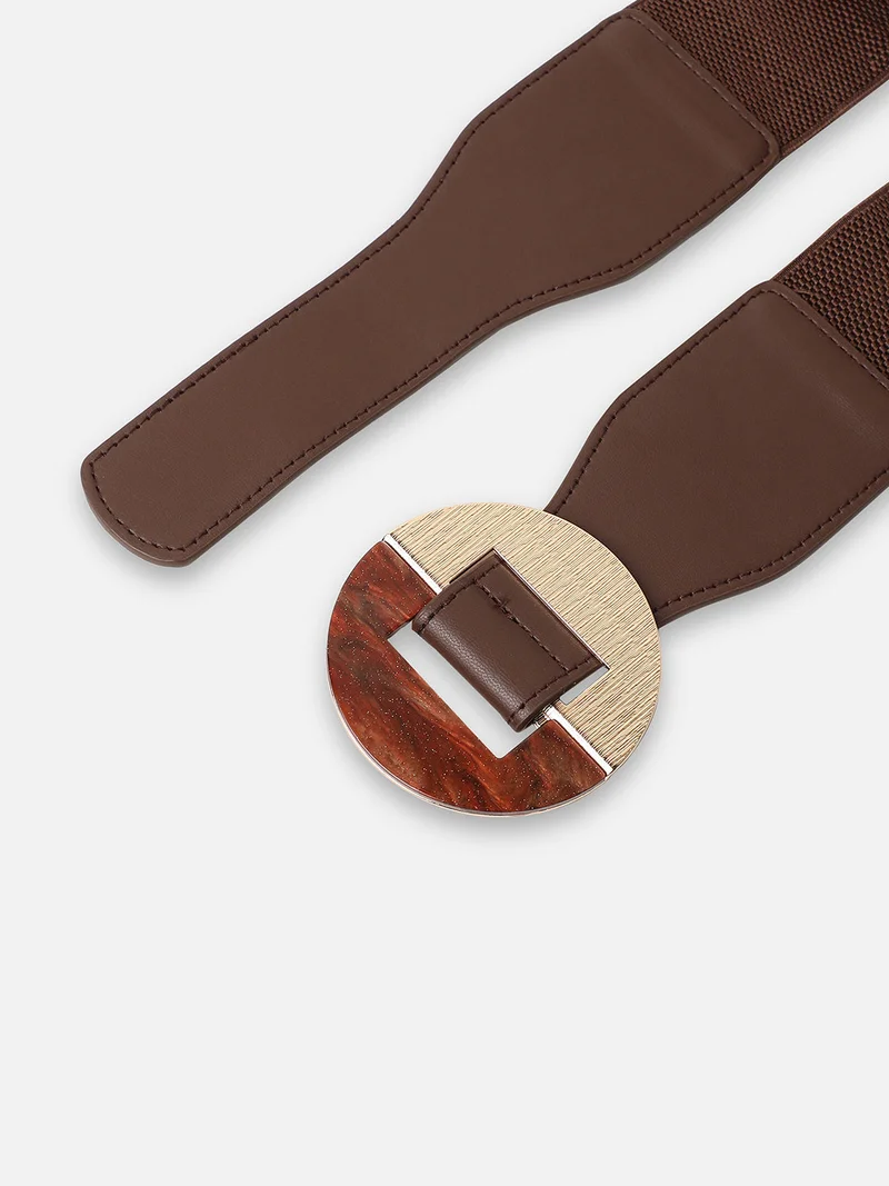 Haute Sauce Brown Solid Waist Belt