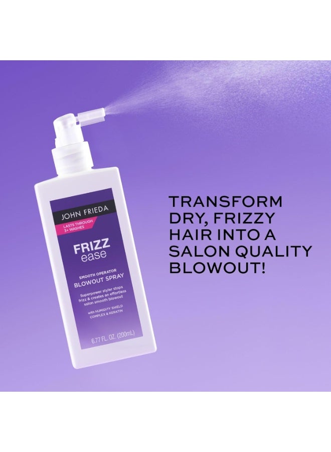 John Frieda John Frieda Frizz Ease Smooth Operator Blowout Spray, Anti-Humidity, Hair Gloss, Heat Protection Spray for Hair, 6.77 Oz  - Image 4