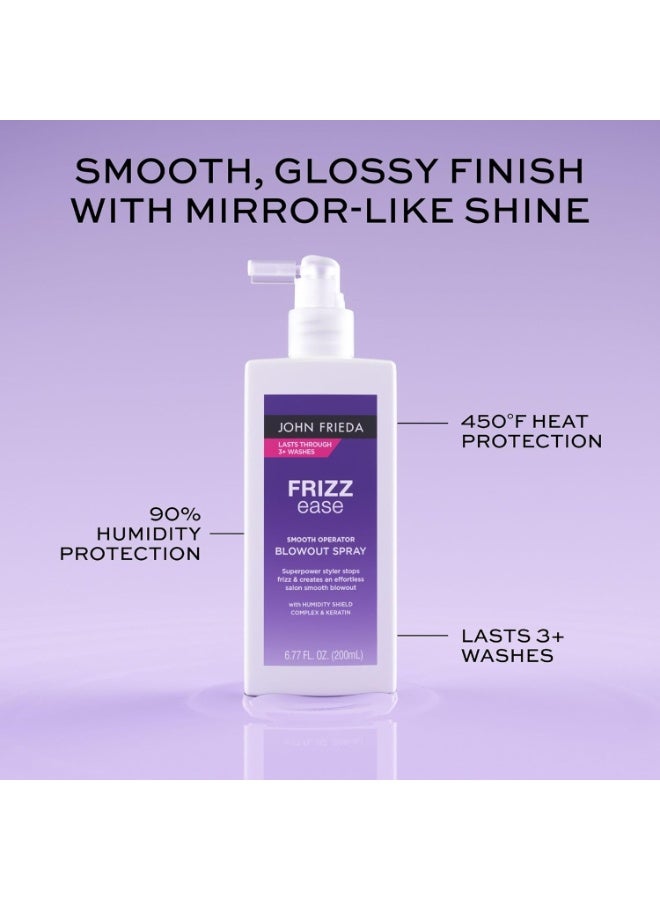 John Frieda John Frieda Frizz Ease Smooth Operator Blowout Spray, Anti-Humidity, Hair Gloss, Heat Protection Spray for Hair, 6.77 Oz  - Image 3