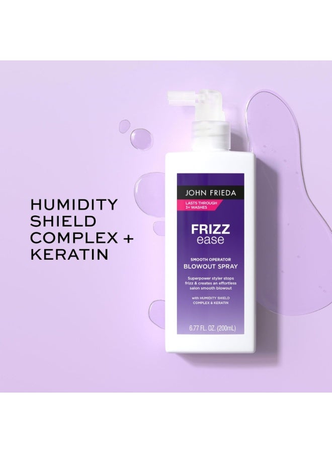 John Frieda John Frieda Frizz Ease Smooth Operator Blowout Spray, Anti-Humidity, Hair Gloss, Heat Protection Spray for Hair, 6.77 Oz  - Image 2