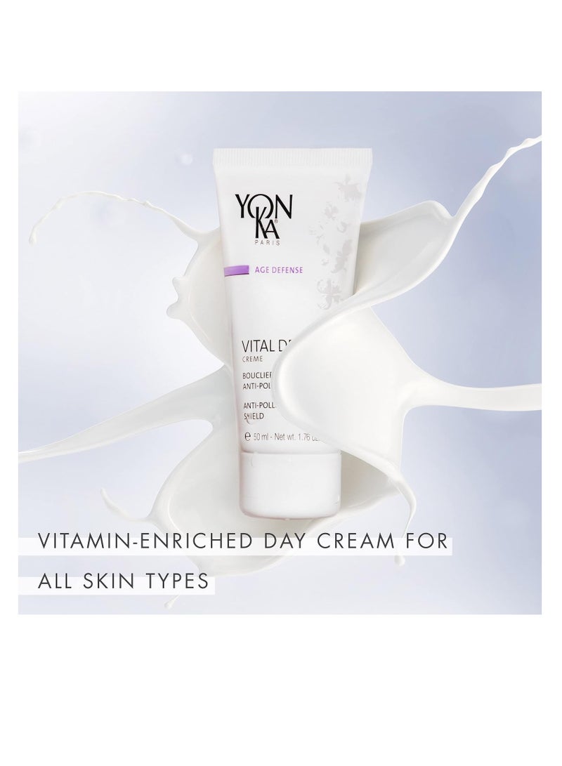 Yonka Yon-Ka Vital Defense Day Cream (15ml) Daily Facial Moisturizer and Hydrating Anti-Pollution Creme, Dermatologist Tested Professional Skincare, Paraben-Free