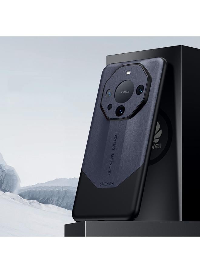 The Bros Case For Huawei Mate 60 Pro Plain Leather + PC Shockproof Phone Case