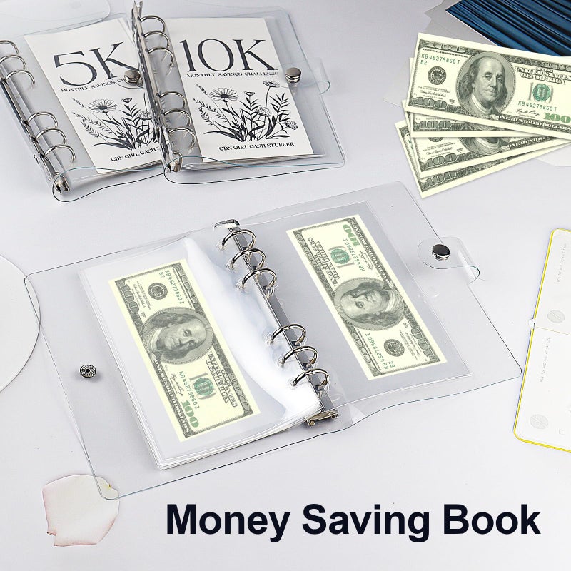 QETRABONE 12-Month Money Savings Challenges Book with Envelopes, 3 Pcs Money Saving Binder, Money Binder for Cash Saving for Office, Home, School (2.5K+5K+10K) - Image 5