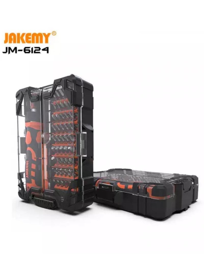 JAKEMY JM-6124 Precision Mini Screwdriver Set – 45 Bits with Adjustable Labor-Saving Ratchet Handle for Household DIY & Electronics Repair  - Image 4