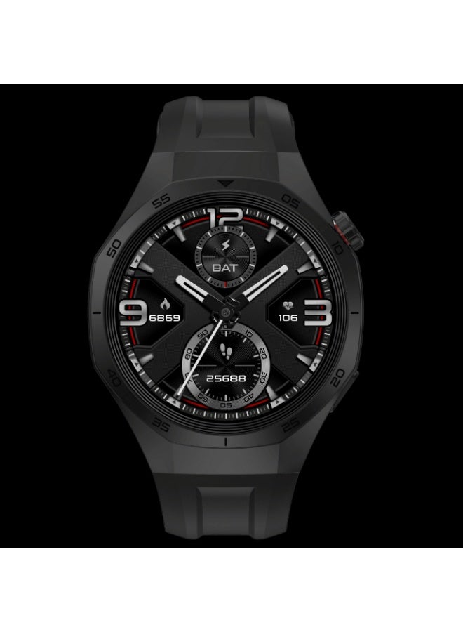 جي تاب ساعة ذكية G-Tab GTR5 بشاشة AMOLED مقاس 1.43 بوصة مع كابل شحن مغناطيسي مقاوم للماء حتى 3 ATM، مصممة للسيدات والرجال، باللون الأسود - Image 4