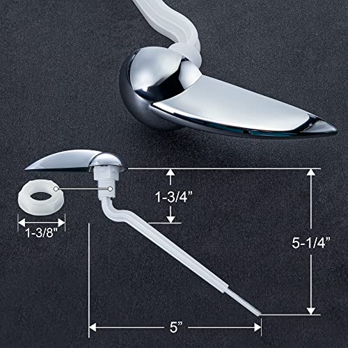 Enhon 2 Pack Universal Toilet Flush Handle Replacement Kit, Compatible with American Standard 738995-0020A Champion4 Toilet Handle Parts Left Hand Trip Lever, White Flusher Handles Repair Kit - Image 2