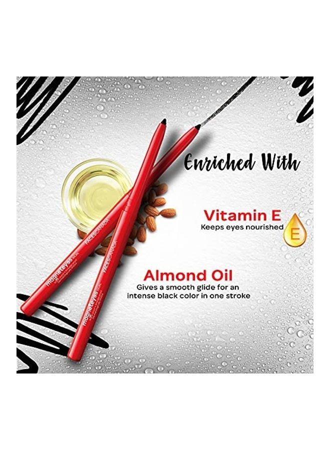 FACESCANADA Magneteyes Kajal - Black, 0.35g | 24 Hr Long Stay | One Stroke Smooth Glide | Waterproof, Smudgeproof & Fadeproof | Deep Matte Finish | Enriched With Almond Oil & Vitamin E - Image 3