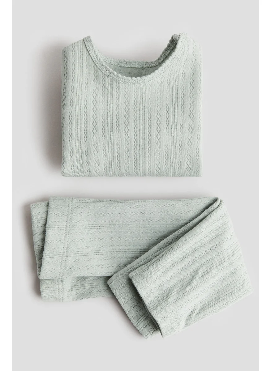 H&M 2-Piece Pointelle Cotton Set