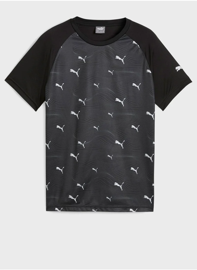 PUMA Kids Active Sports Poly Aop T-Shirt