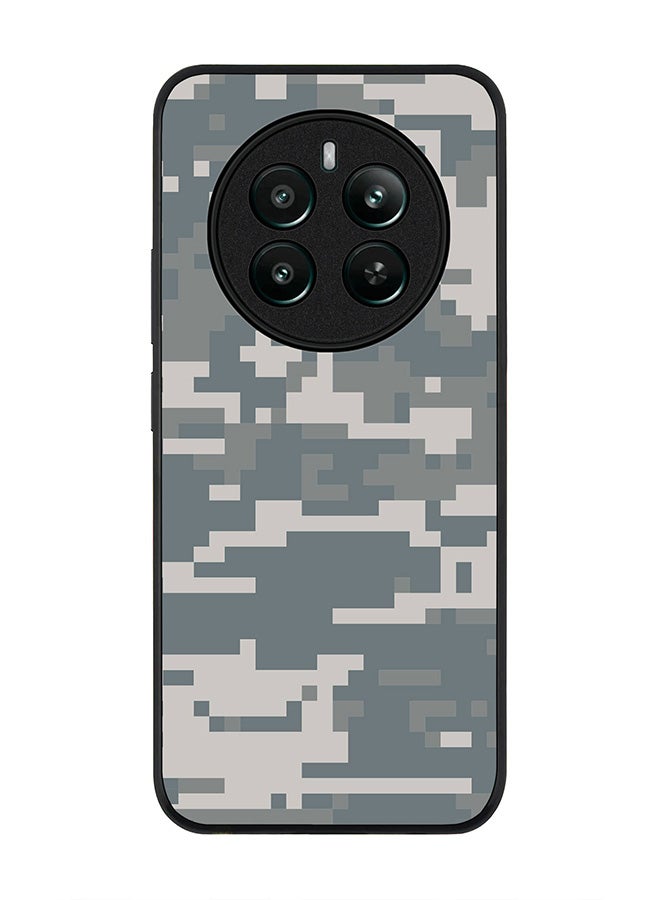 Stylizedd Rugged Black edge case for Realme 12 Plus 5G / Realme 12 4G, Slim fit Soft Case Flexible Anti Drop TPU Gel Thin Cover -  Digital Camo - Image 1