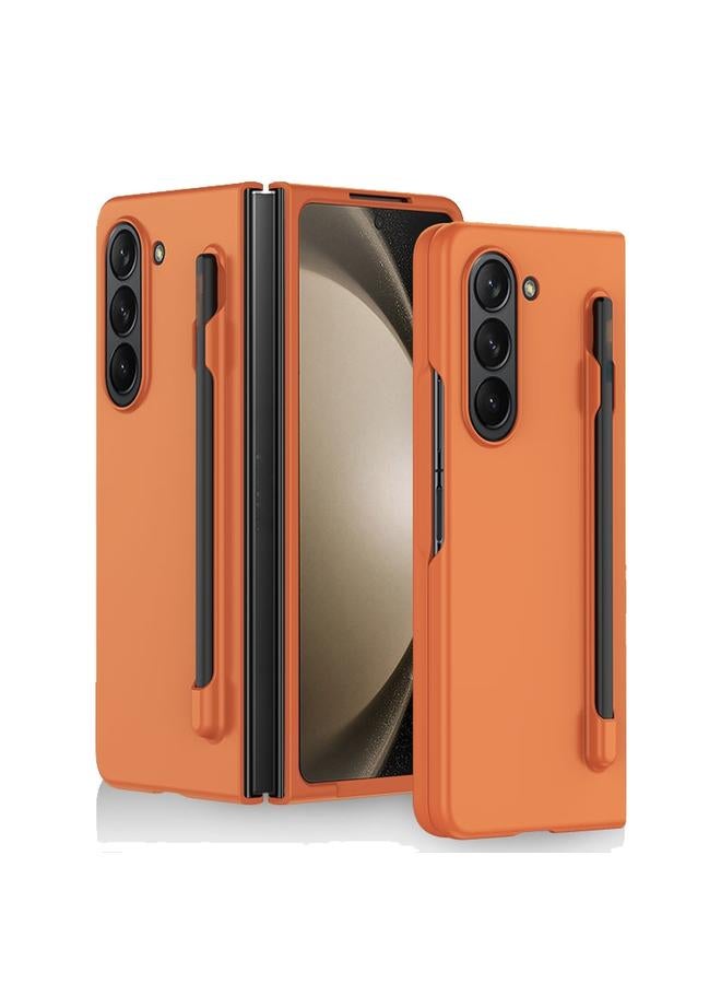 The Bros Case For Samsung Galaxy Z Fold5 Skin Feel PC Phone Case with Pen Slots, Not Included Pen