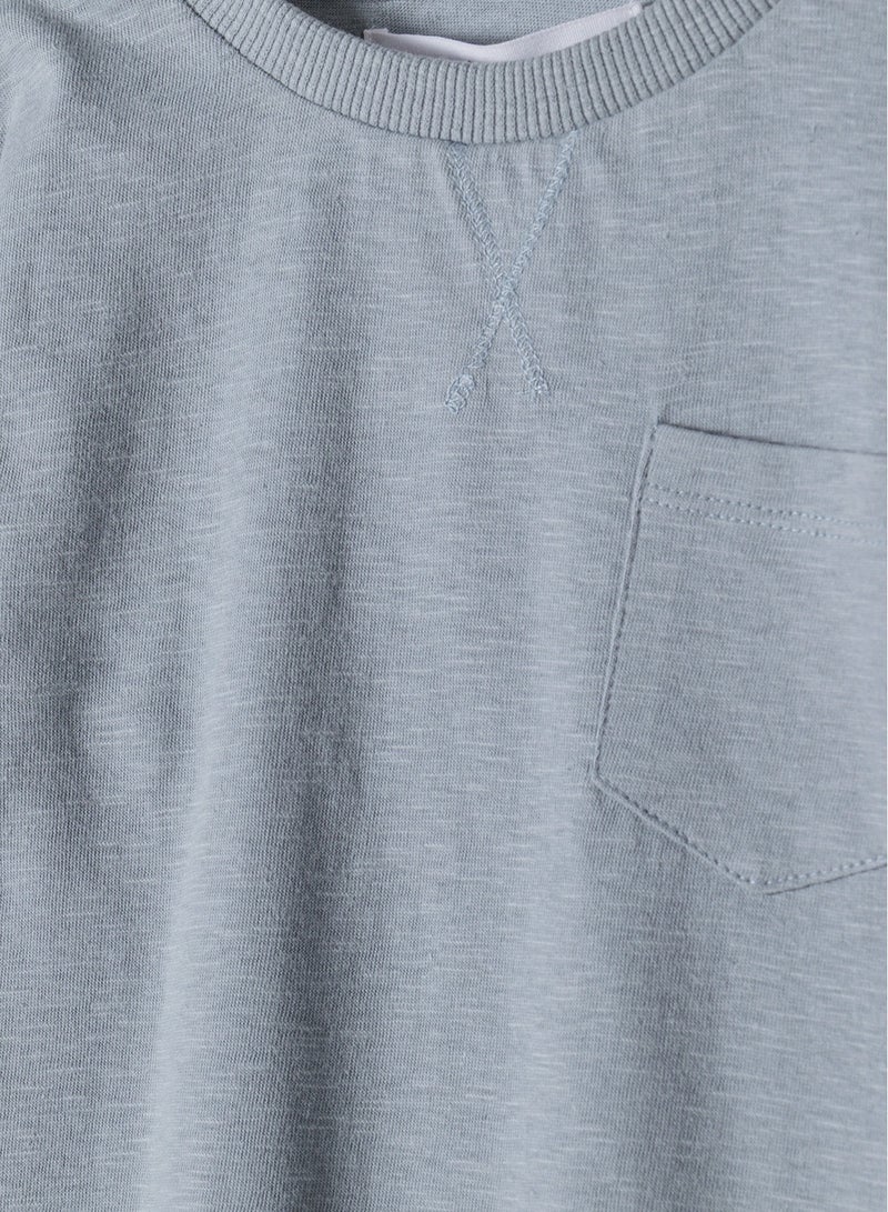 مينوتي تيشيرت أولاد مراهقين بأكمام طويلة وجيب أمامي - Image 3