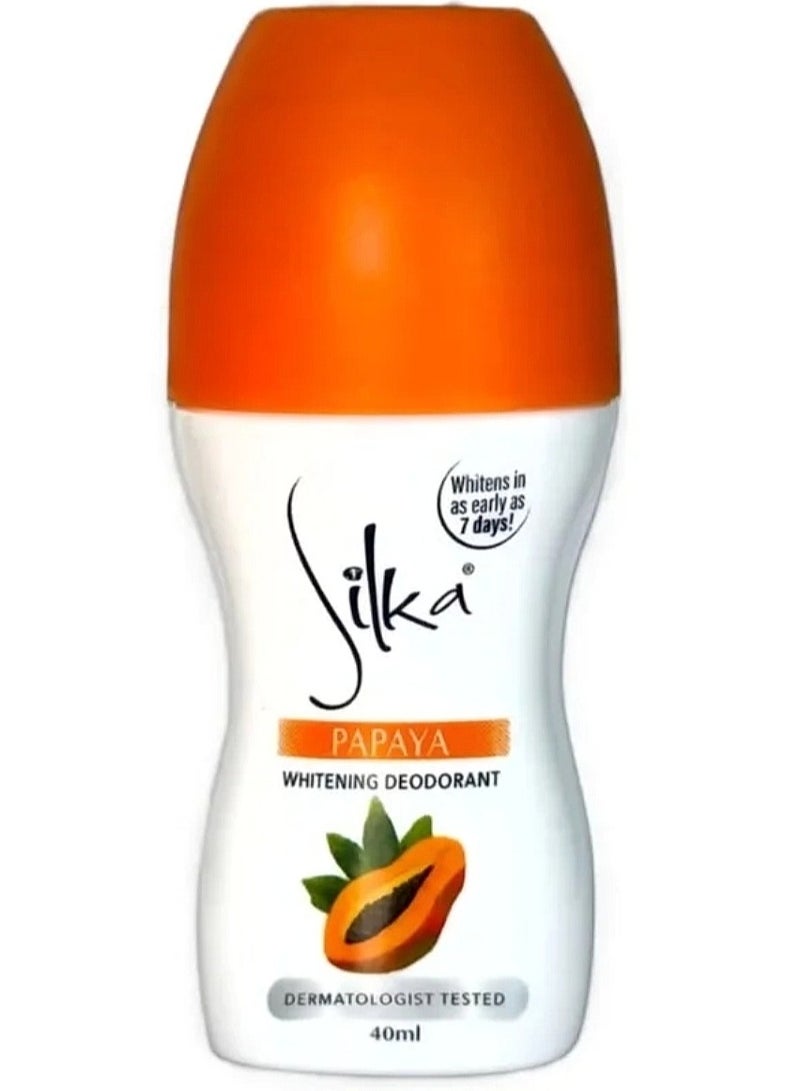 Silka deodorant with papaya for skin whitening.