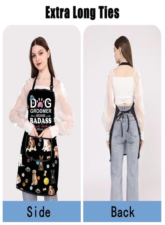 JXGZSO Dog Grooming Apron Waterproof with Pockets Dog Groomer Gifts Hairdresser Gift Pet Grooming Apron - Image 5