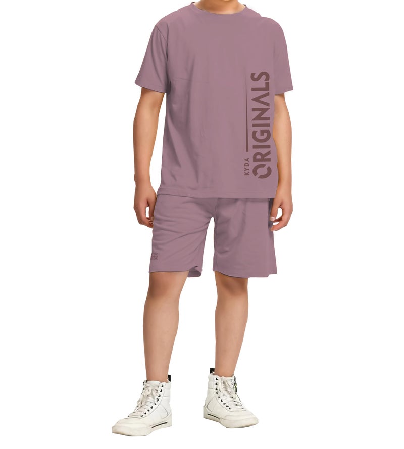 KYDA KIDS®100% Pure Cotton Boy's Premium Printed Tshirt and Shorts Set - Image 1