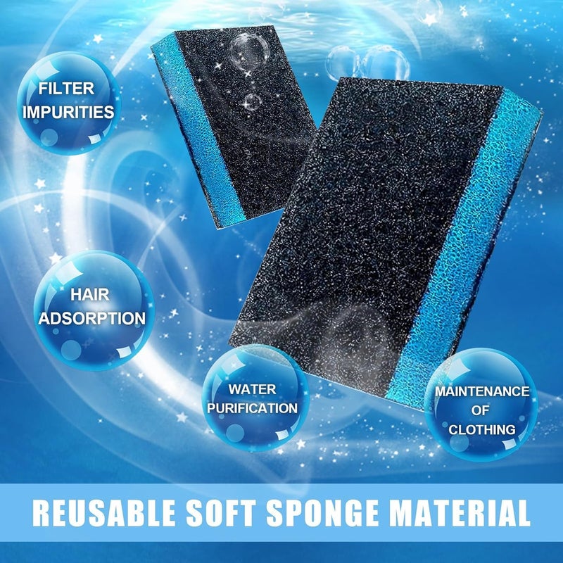 Excefore Reusable Household Filter Washer Trap Net Pouch, Lint Catcher for Laundry, Pet Hair Remover for Laundry, Washing Machine Floating Lint Mesh, Washing Machine Lint Traps (10PCS) - Image 4