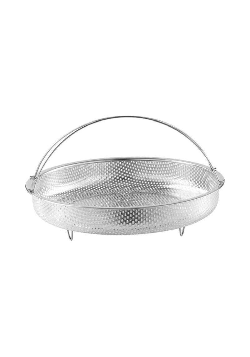 Steaming Rack 25.5*25.5*8cm High-Quality 304 Stainless Steel Durable Safe Universal Design - Versatile Steaming Draining Functions Round Rack for Home Kitchen Cookware Accessories - Image 1
