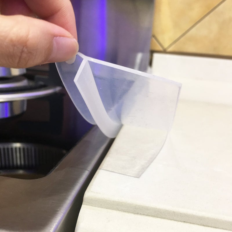 Silicone Stove Counter Gap Cover Kitchen Counter Gap Filler Transparent 21 Long Gap Filler Sealing Spills between Kitchen Appliances Washing Machine and Stovetop Set of 2 Clear