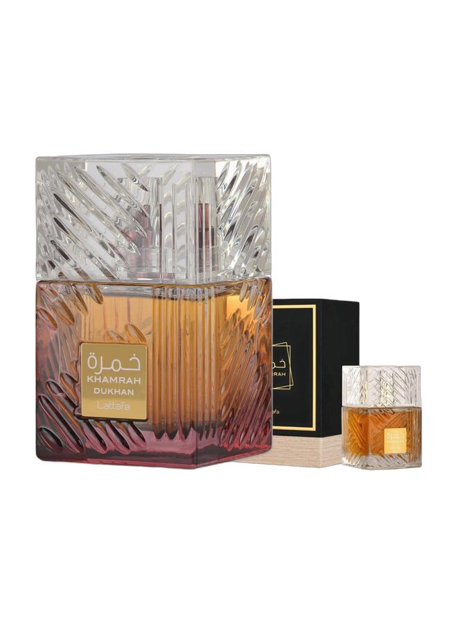 Lattafa Khamrah Dukhan 100 ml & Khamrah Unisex Eau De Parfum by Lattafa 100ml Bundle - Image 1