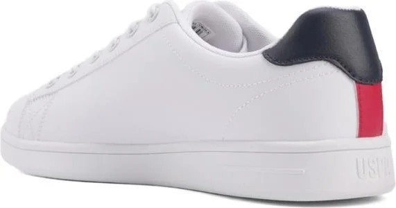 يو اس بولو اسن حذاء سنيكرز رجالي BASE. Polo Assn. كوستا أبيض كحلي أحمر 40-45