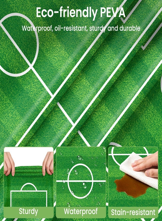 LANLISA 4 Pack Soccer Table Cloth Plastic, 54 x 108 Inch Rectangle Tablecloth Disposable, Soccer Birthday Party Decorations World Sports Table Cover for Soccer Theme Party Supplies - Image 4